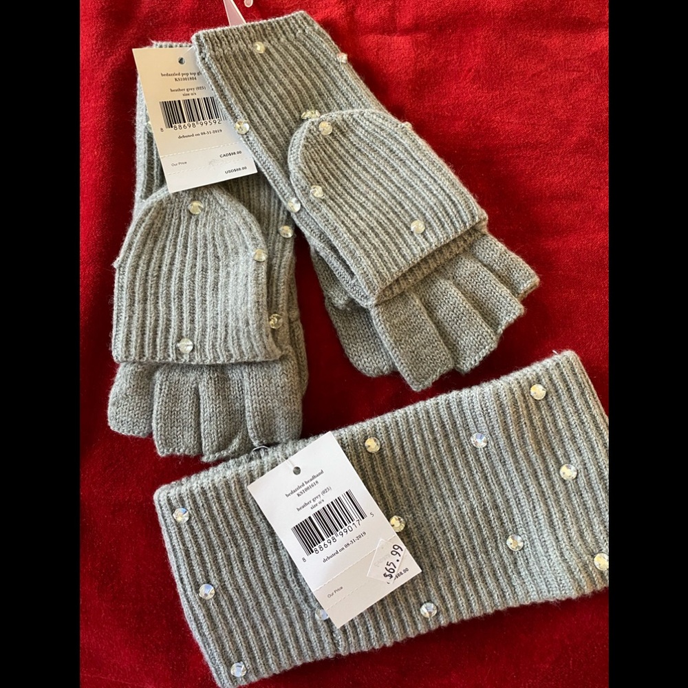 Kate Spade Gloves and Headband